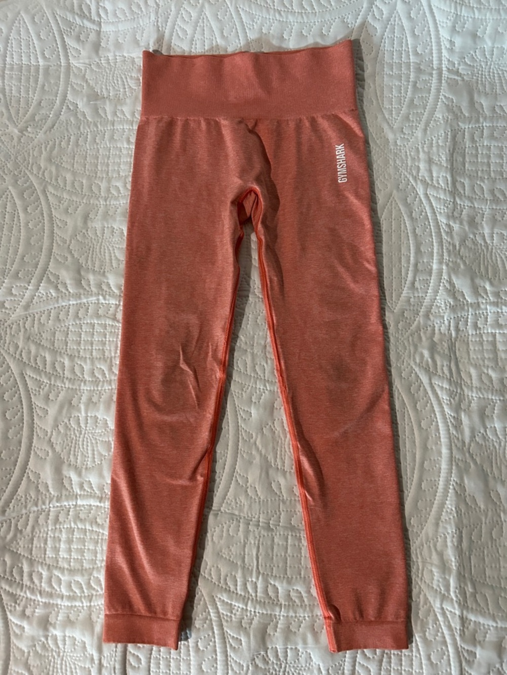 Gymshark Coral-Orange Seamless Leggings Sz: Small